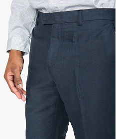 pantalon de costume homme ajuste en lin majoritaire bleuB724401_2