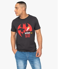 GEMO Tee-shirt homme à motif sur l’avant – Batman Gris
