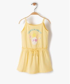 robe bebe fille a bretelles effet 2-en-1 jaune robesB726901_1