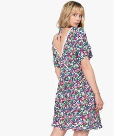 robe de plage femme a motifs fleuris imprime vetements de plageB727301_3