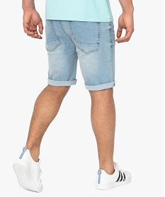 bermuda homme en jean delave bleu shorts en jeanB731901_3