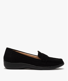 GEMO Mocassins confort femme à semelle souple et bride ajourée noir standard