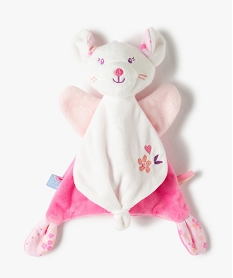 GEMO Doudou bébé fille en forme de souris – Sucre d’orge Rose