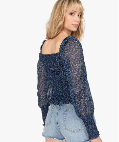 GEMO Blouse femme smockée à motifs fleuris – LuluCastagnette Imprimé