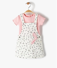 GEMO Ensemble bébé fille 2 pièces : robe fleurie et tee-shirt - Lulu Castagnette Multicolore