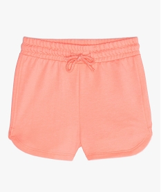 GEMO Short fille en maille extensible avec taille élastiquée Rose