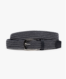 ceinture homme tressee bicolore et elastique bleu ceintures et bretellesB744001_1