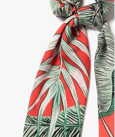 chouchou femme imprime tropical avec nœud rougeB745901_2
