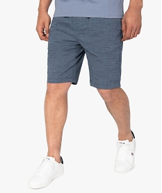 GEMO Bermuda homme avec taille élastiquée ajustable bleu standard