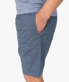 bermuda homme avec taille elastiquee ajustable bleu shorts et bermudasB746501_2