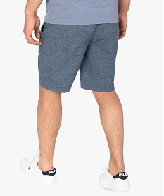 bermuda homme avec taille elastiquee ajustable bleu shorts et bermudasB746501_3