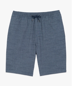 bermuda homme avec taille elastiquee ajustable bleu shorts et bermudasB746501_4