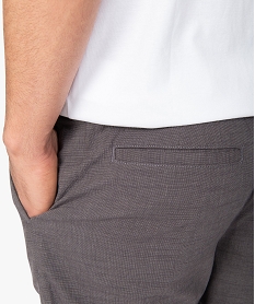 bermuda homme avec taille elastiquee ajustable gris shorts et bermudasB746601_2