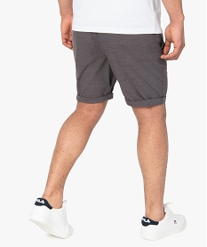 bermuda homme avec taille elastiquee ajustable gris shorts et bermudasB746601_3