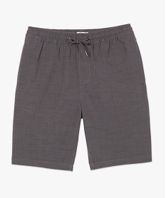 bermuda homme avec taille elastiquee ajustable gris shorts et bermudasB746601_4