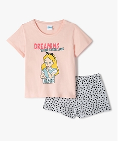 GEMO Pyjashort fille avec motif Alice au pays des merveilles - Disney Rose