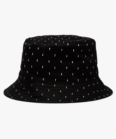 GEMO Chapeau homme forme bob avec micro motifs Bleu