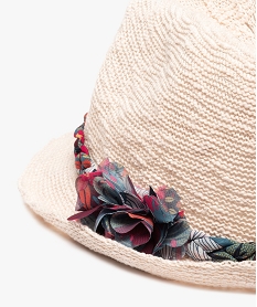 chapeau femme aspect tricote avec tresse coloree imprime autres accessoiresB759601_2