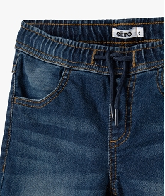 bermuda garcon en jean avec revers cousus grisB764601_2