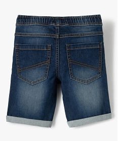bermuda garcon en jean avec revers cousus grisB764601_3