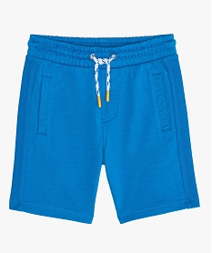 GEMO Bermuda garçon en coton non molletonné bleu standard