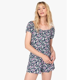 GEMO Haut de pyjama femme à motifs fleuris – LuluCastagnette Imprimé