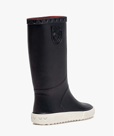 bottes de pluie garcon unies semelle contrastee - boatilus bleuB772201_4