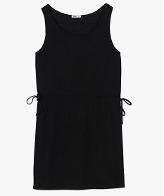 robe tee-shirt femme avec liens a la taille noirB774701_3