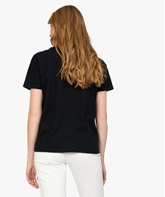 tee-shirt femme oversize imprime noir t-shirts manches courtesB780201_3