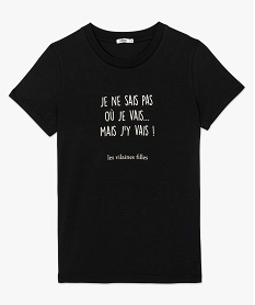 tee-shirt femme a message fantaisie - gemo x les vilaines filles noirB791901_4