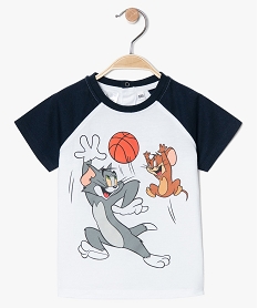 tee-shirt bebe garcon a manches courtes - tom jerry bleuB792301_1