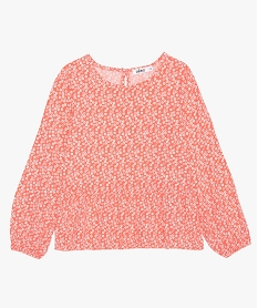 GEMO Blouse fille à motifs fleuris avec basque Rose