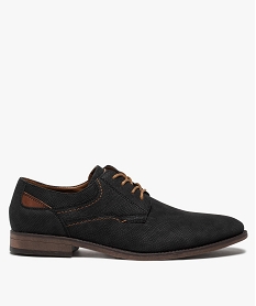 derbies homme dessus texture a surpiqures contrastantes noirB796401_1