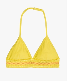 GEMO Haut de maillot de bain fille forme triangle Jaune