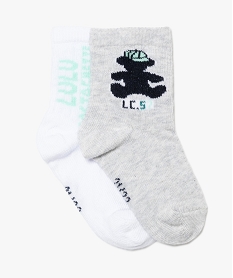 GEMO Chaussettes bébé garçon assorties (lot de 2) – Lulu Castagnette gris standard