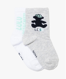 chaussettes bebe garcon assorties (lot de 2) – lulu castagnette grisB799501_1