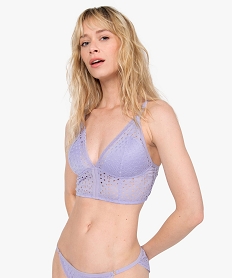 GEMO Soutien-gorge brassière forme triangle – Lulu Castagnette Violet