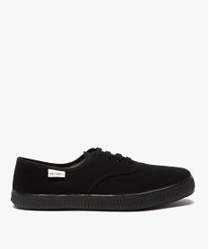 GEMO Baskets femme en toile unie classique – Victoria noir standard