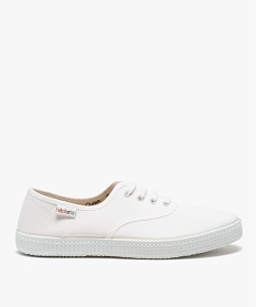 GEMO Baskets femme en toile unie classique – Victoria blanc standard