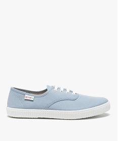 GEMO Baskets femme en toile unie classique – Victoria bleu standard