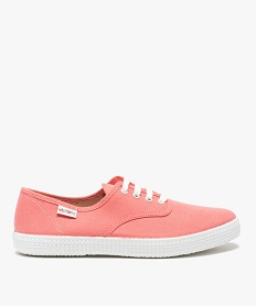 GEMO Baskets femme en toile unie classique – Victoria rose standard