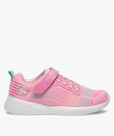 GEMO Baskets fille en maille fermeture scratch - Skechers Rose