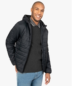 COMBI AOP BLOUSON NOIR