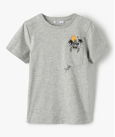 GEMO Tee-shirt garçon avec poche poitrine avec motif Gris