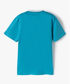 tee-shirt garcon a manches courtes et inscription  - american people bleuB815301_4