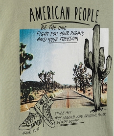 tee-shirt garcon imprime cactus - american people vertB815401_3