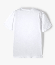 tee-shirt garcon a manches courtes imprime basket blancB815501_4