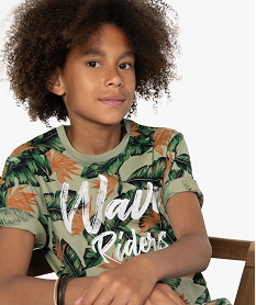 tee-shirt garcon imprime jungle - american people vertB815601_1