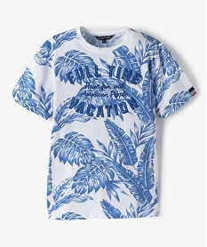 tee-shirt garcon a manches courtes imprime tropical - american people blancB815801_2