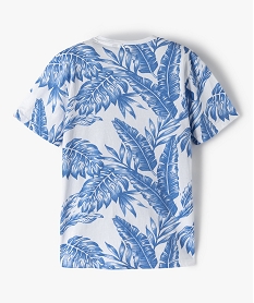 tee-shirt garcon a manches courtes imprime tropical - american people blancB815801_4